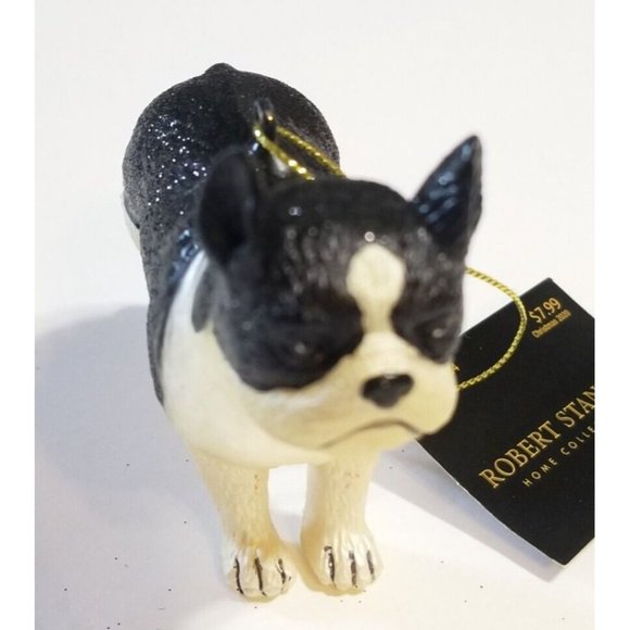 Robert Stanley Home Collection Christmas Ornament Boston Terrier Dog Black White - Picture 2 of 9